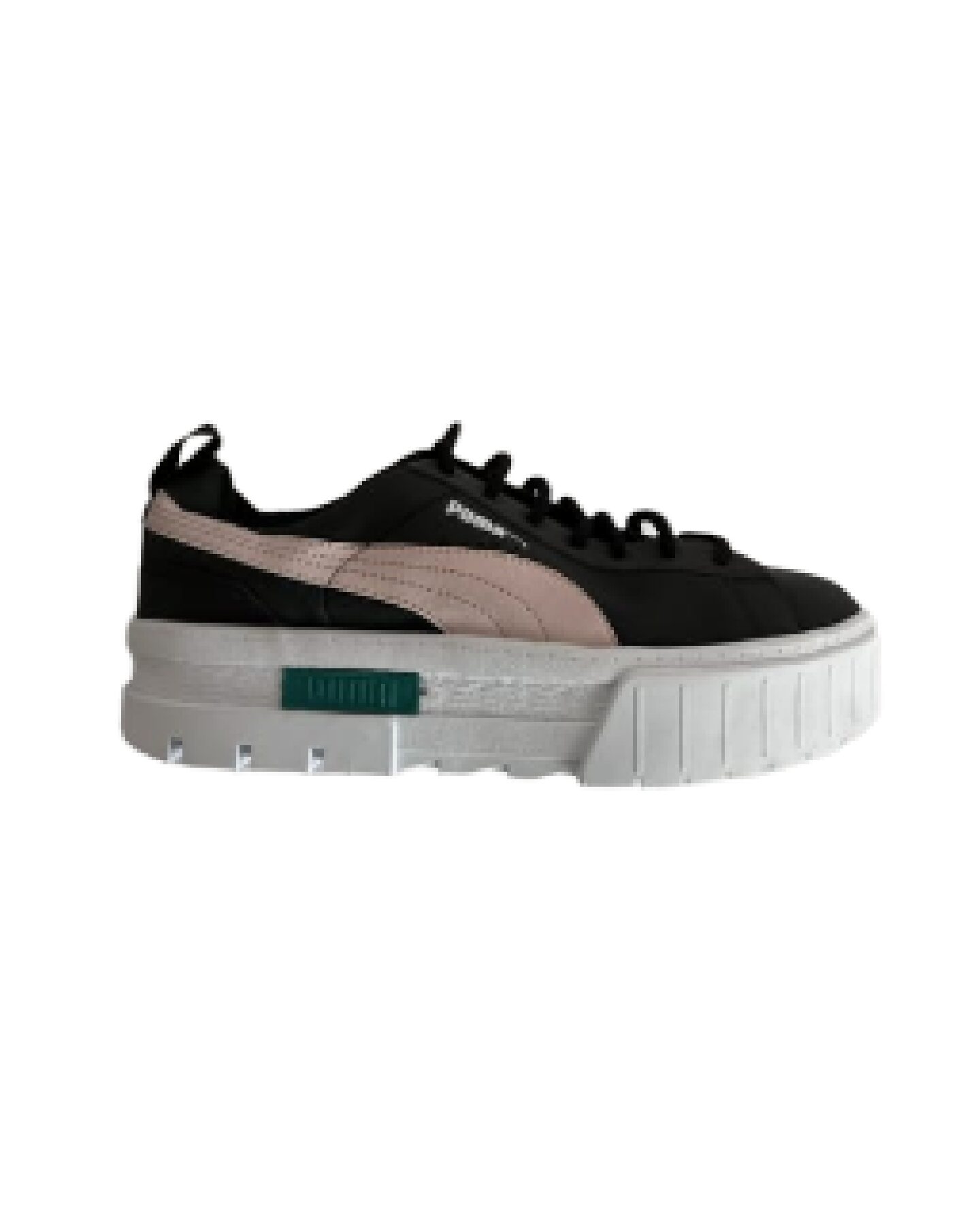 Zapatilla negra con rosa